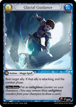 Glacial Guidance (174) [Dawn of Ashes 1st Edition] Grand Archive Single Weebs of the Shore