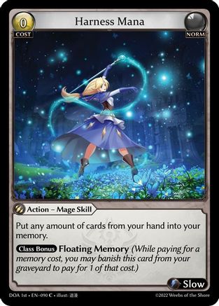 Harness Mana (090) [Dawn of Ashes 1st Edition] Foil Grand Archive Single Weebs of the Shore