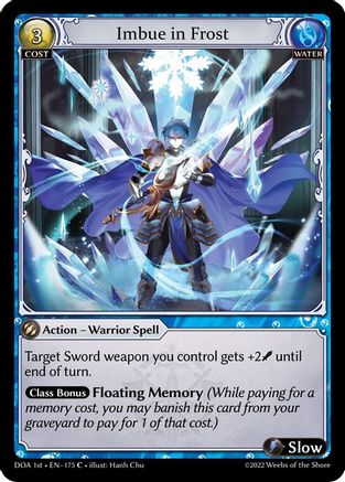 Imbue in Frost (175) [Dawn of Ashes 1st Edition] Foil Grand Archive Single Weebs of the Shore