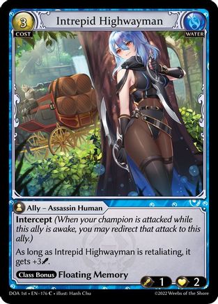 Intrepid Highwayman (176) [Dawn of Ashes 1st Edition] Grand Archive Single Weebs of the Shore