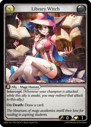 Library Witch (097) [Dawn of Ashes 1st Edition] Grand Archive Single Weebs of the Shore