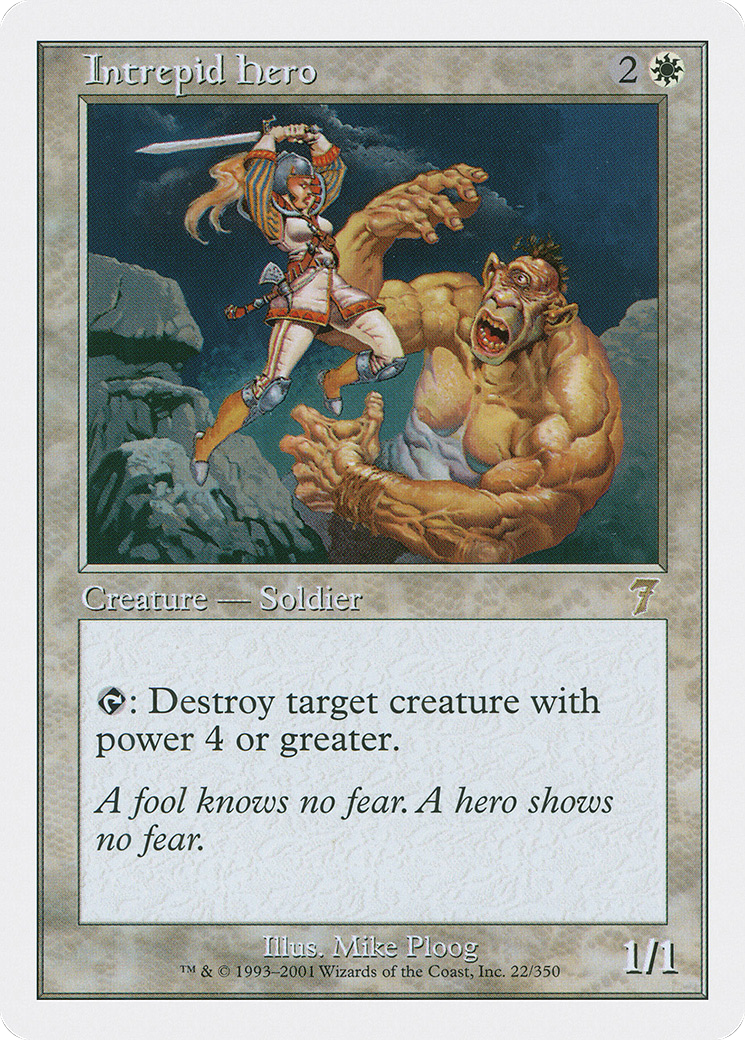 Intrepid Hero (7ED-022) [7th Edition] Foil MTG Single Wizards of the Coast