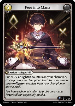 Peer into Mana (102) [Dawn of Ashes 1st Edition] Foil Grand Archive Single Weebs of the Shore