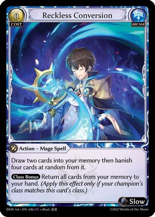 Reckless Conversion (246) [Dawn of Ashes 1st Edition] Grand Archive Single Weebs of the Shore