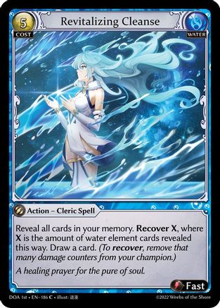 Revitalizing Cleanse (186) [Dawn of Ashes 1st Edition] Grand Archive Single Weebs of the Shore