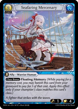 Seafaring Mercenary (187) [Dawn of Ashes 1st Edition] Grand Archive Single Weebs of the Shore