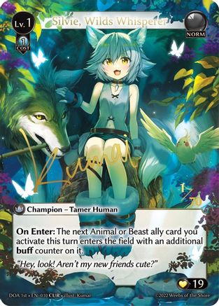 Silvie, Wilds Whisperer (CUR) (010) [Dawn of Ashes 1st Edition] Foil Grand Archive Single Weebs of the Shore