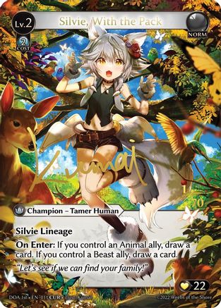 Silvie, With the Pack (CUR) (011) [Dawn of Ashes 1st Edition] Foil Grand Archive Single Weebs of the Shore