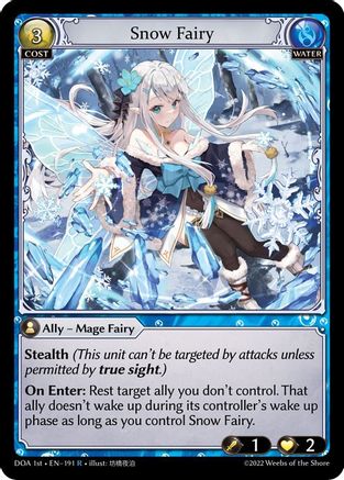 Snow Fairy (191) [Dawn of Ashes 1st Edition] Foil Grand Archive Single Weebs of the Shore