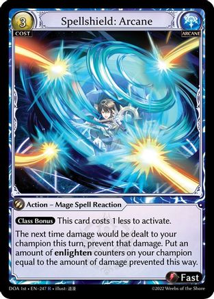 Spellshield: Arcane (247) [Dawn of Ashes 1st Edition] Grand Archive Single Weebs of the Shore