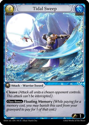 Tidal Sweep (195) [Dawn of Ashes 1st Edition] Foil Grand Archive Single Weebs of the Shore