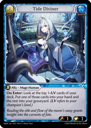 Tide Diviner (196) [Dawn of Ashes 1st Edition] Foil Grand Archive Single Weebs of the Shore