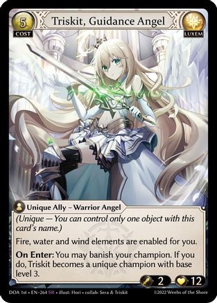 Triskit, Guidance Angel (264) [Dawn of Ashes 1st Edition] Foil Grand Archive Single Weebs of the Shore