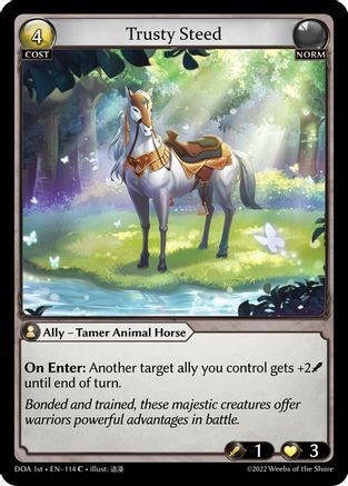 Trusty Steed (114) [Dawn of Ashes 1st Edition] Foil Grand Archive Single Weebs of the Shore