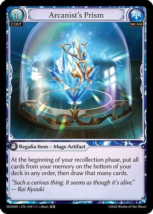 Arcanist's Prism (034) [Dawn of Ashes Starter Decks] Grand Archive Single Weebs of the Shore
