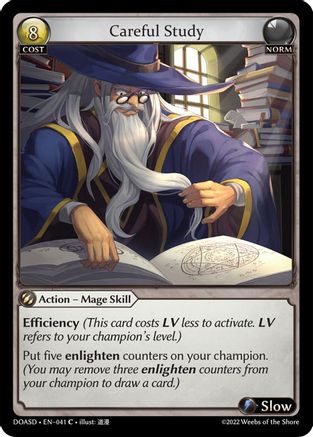Careful Study (041) [Dawn of Ashes Starter Decks] Grand Archive Single Weebs of the Shore
