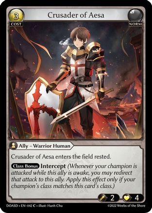 Crusader of Aesa (042) [Dawn of Ashes Starter Decks] Grand Archive Single Weebs of the Shore