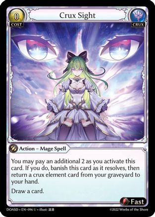 Crux Sight (096) [Dawn of Ashes Starter Decks] Grand Archive Single Weebs of the Shore