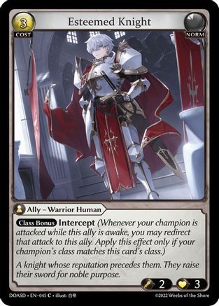 Esteemed Knight (045) [Dawn of Ashes Starter Decks] Grand Archive Single Weebs of the Shore