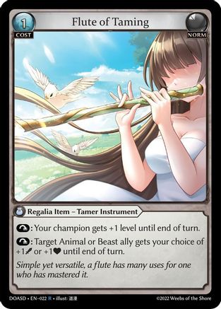 Flute of Taming (022) [Dawn of Ashes Starter Decks] Grand Archive Single Weebs of the Shore