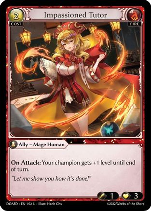 Impassioned Tutor (072) [Dawn of Ashes Starter Decks] Grand Archive Single Weebs of the Shore