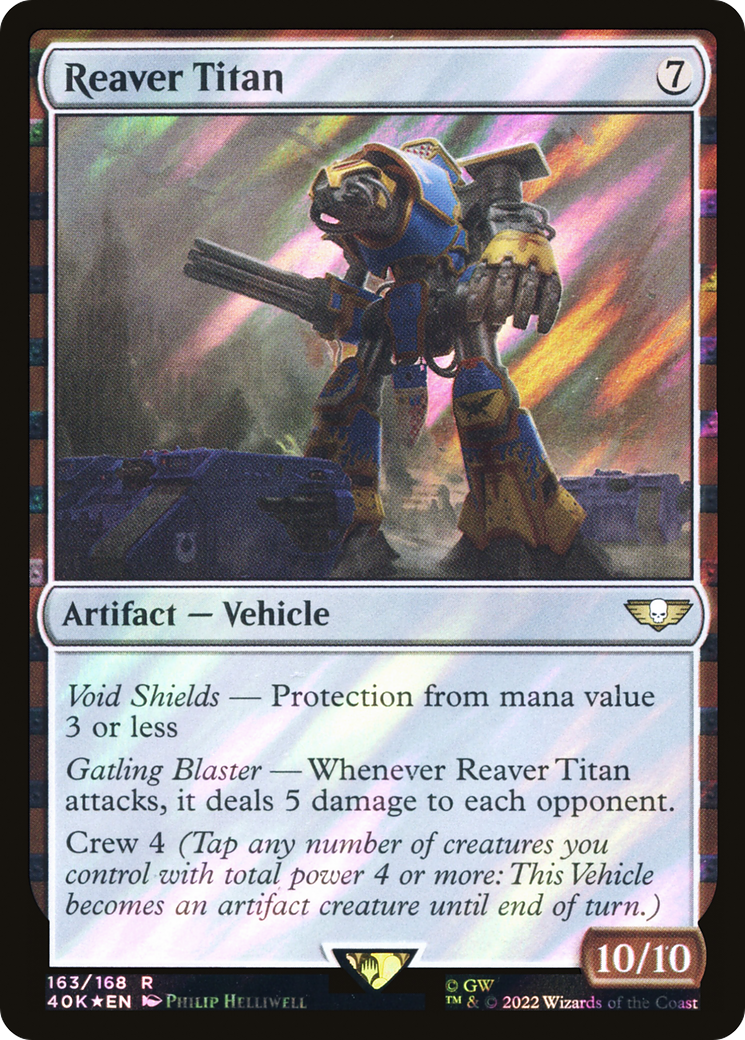 Reaver Titan (40K-163★) [Warhammer 40,000 Commander] Foil MTG Single Wizards of the Coast