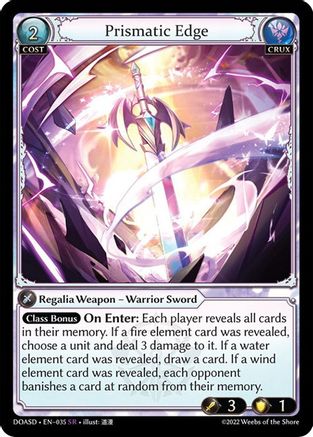 Prismatic Edge (035) [Dawn of Ashes Starter Decks] Grand Archive Single Weebs of the Shore