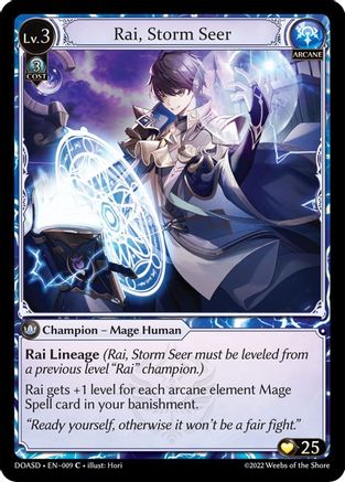 Rai, Storm Seer (009) [Dawn of Ashes Starter Decks] Grand Archive Single Weebs of the Shore
