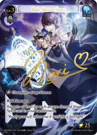 Rai, Storm Seer (CSR) (009) [Dawn of Ashes Starter Decks] Foil Grand Archive Single Weebs of the Shore