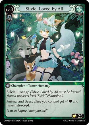 Silvie, Loved by All (012) [Dawn of Ashes Starter Decks] Grand Archive Single Weebs of the Shore