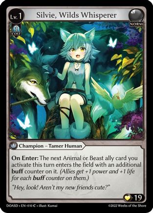 Silvie, Wilds Whisperer (010) [Dawn of Ashes Starter Decks] Grand Archive Single Weebs of the Shore