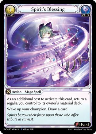 Spirit's Blessing (101) [Dawn of Ashes Starter Decks] Grand Archive Single Weebs of the Shore