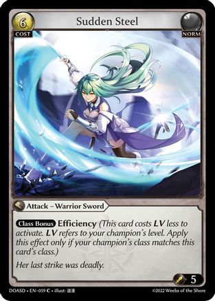 Sudden Steel (059) [Dawn of Ashes Starter Decks] Grand Archive Single Weebs of the Shore
