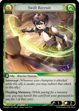 Swift Recruit (088) [Dawn of Ashes Starter Decks] Grand Archive Single Weebs of the Shore