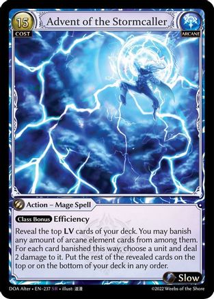 Advent of the Stormcaller (237) [Dawn of Ashes Alter Edition] Foil Grand Archive Single Weebs of the Shore