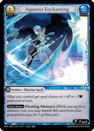 Aqueous Enchanting (159) [Dawn of Ashes Alter Edition] Foil Grand Archive Single Weebs of the Shore
