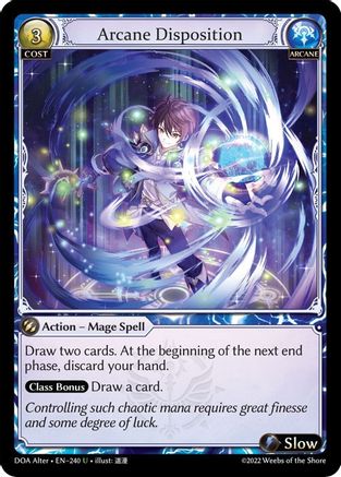 Arcane Disposition (240) [Dawn of Ashes Alter Edition] Foil Grand Archive Single Weebs of the Shore