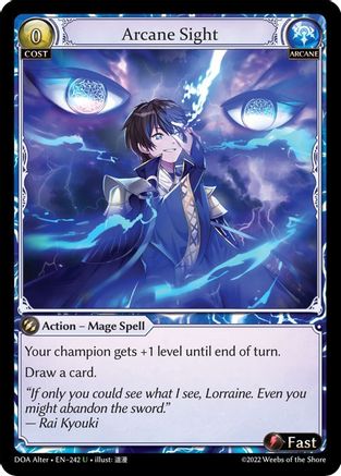 Arcane Sight (242) [Dawn of Ashes Alter Edition] Grand Archive Single Weebs of the Shore