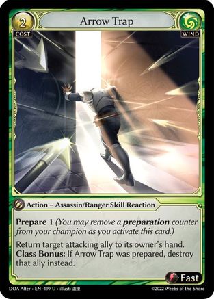 Arrow Trap (199) [Dawn of Ashes Alter Edition] Grand Archive Single Weebs of the Shore