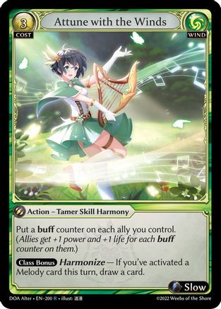 Attune with the Winds (200) [Dawn of Ashes Alter Edition] Foil Grand Archive Single Weebs of the Shore