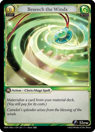 Beseech the Winds (201) [Dawn of Ashes Alter Edition] Grand Archive Single Weebs of the Shore