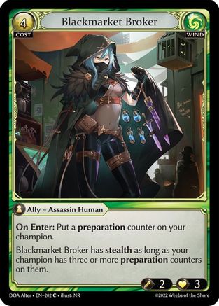 Blackmarket Broker (202) [Dawn of Ashes Alter Edition] Foil Grand Archive Single Weebs of the Shore