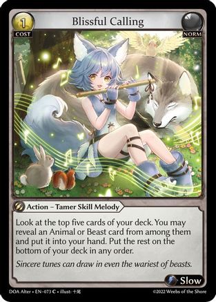 Blissful Calling (073) [Dawn of Ashes Alter Edition] Grand Archive Single Weebs of the Shore