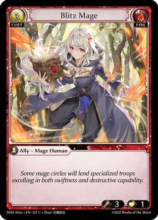 Blitz Mage (121) [Dawn of Ashes Alter Edition] Foil Grand Archive Single Weebs of the Shore