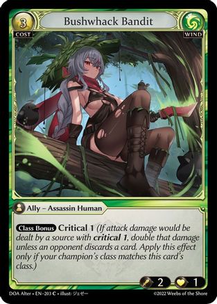 Bushwhack Bandit (203) [Dawn of Ashes Alter Edition] Grand Archive Single Weebs of the Shore