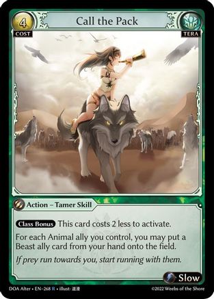 Call the Pack (268) [Dawn of Ashes Alter Edition] Grand Archive Single Weebs of the Shore