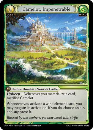 Camelot, Impenetrable (204) [Dawn of Ashes Alter Edition] Grand Archive Single Weebs of the Shore