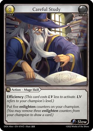 Careful Study (074) [Dawn of Ashes Alter Edition] Foil Grand Archive Single Weebs of the Shore