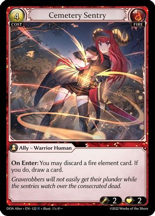 Cemetery Sentry (122) [Dawn of Ashes Alter Edition] Foil Grand Archive Single Weebs of the Shore
