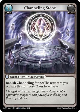 Channeling Stone (028) [Dawn of Ashes Alter Edition] Grand Archive Single Weebs of the Shore